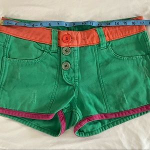 Anthropologie Farm Rio reversible shorts,size L.Small defect on pocket.